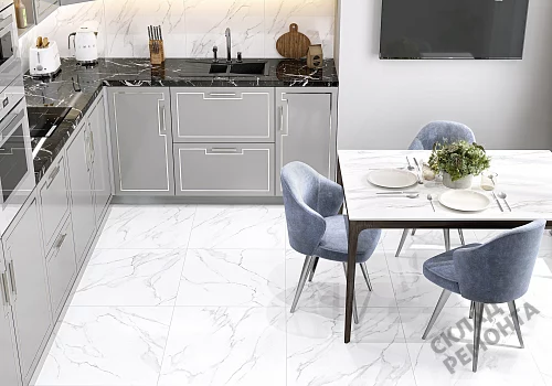 Фото Керамогранит лаппатированный Alma Ceramica Невада GFU6060NVD07L белый 600*600*9 – купить в Тюмени: цена, описание, фото. Интернет-магазин 5