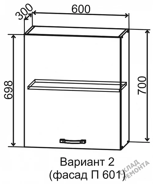 Фото Шкаф верхний ДСВ П 601 – купить в Тюмени: цена, описание, фото. Интернет-магазин 3